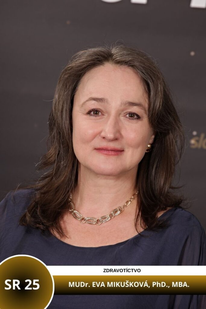 SR 25 - MUDr. EVA MIKUŠKOVÁ, PhD., MBA., primárka Oddelenia onkohematológie II, Kliniky onkohematológie LFUK a NOÚ Bratislava